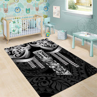 Tiki Drum Hawaii Area Rug Hawaiian Kakau Tattoo Style