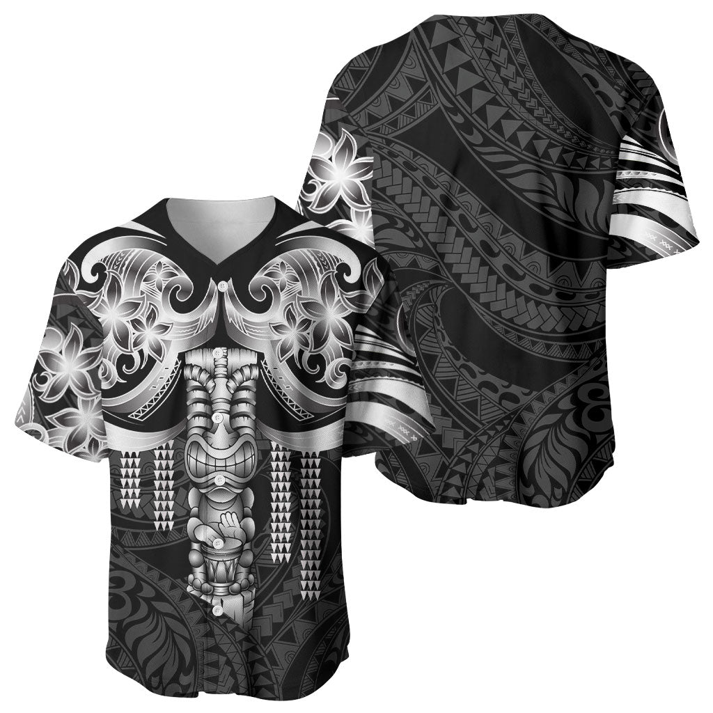 Tiki Drum Hawaii Baseball Jersey Hawaiian Kakau Tattoo Style