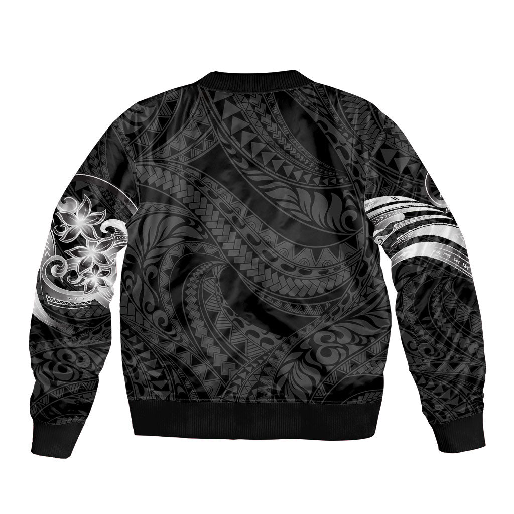 Tiki Drum Hawaii Bomber Jacket Hawaiian Kakau Tattoo Style