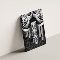 Tiki Drum Hawaii Canvas Wall Art Hawaiian Kakau Tattoo Style