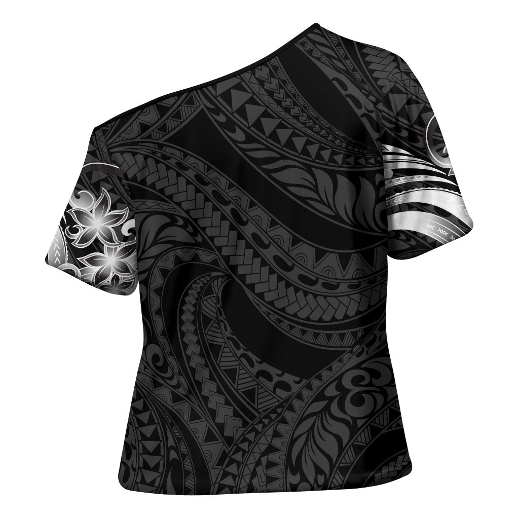 Tiki Drum Hawaii Cross Shoulder Shirt Hawaiian Kakau Tattoo Style