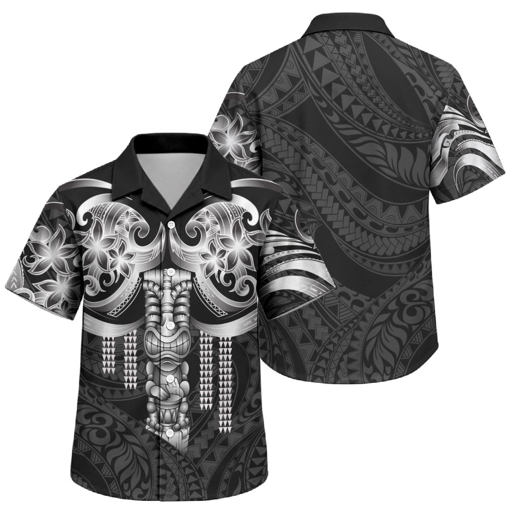 Tiki Drum Hawaii Family Matching Mermaid Dress and Hawaiian Shirt Hawaiian Kakau Tattoo Style