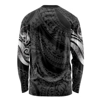 Tiki Drum Hawaii Long Sleeve Shirt Hawaiian Kakau Tattoo Style