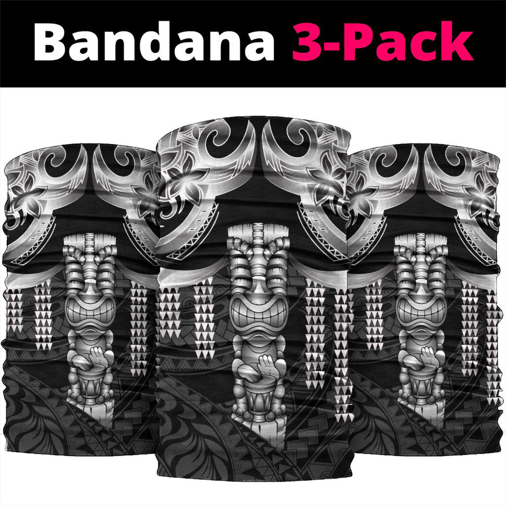 Tiki Drum Hawaii Neck Gaiter Hawaiian Kakau Tattoo Style
