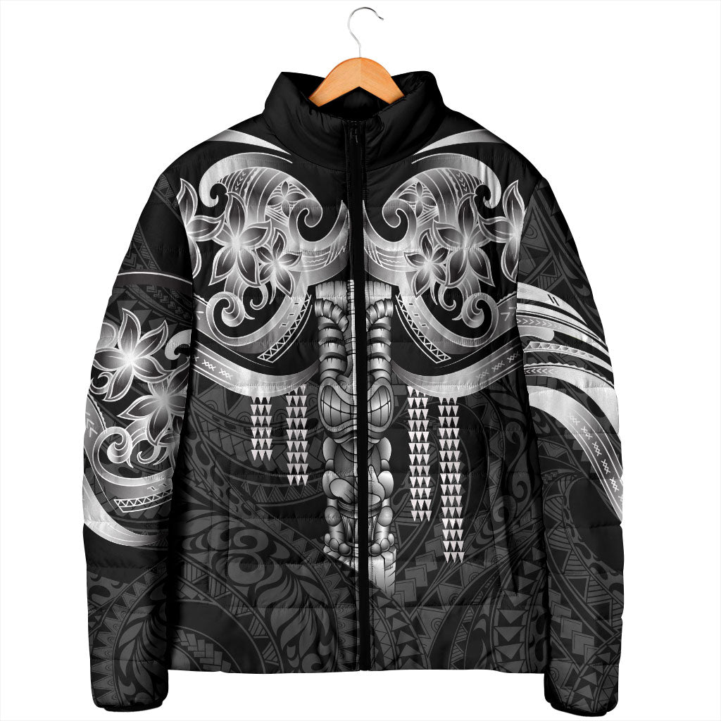 Tiki Drum Hawaii Padded Jacket Hawaiian Kakau Tattoo Style