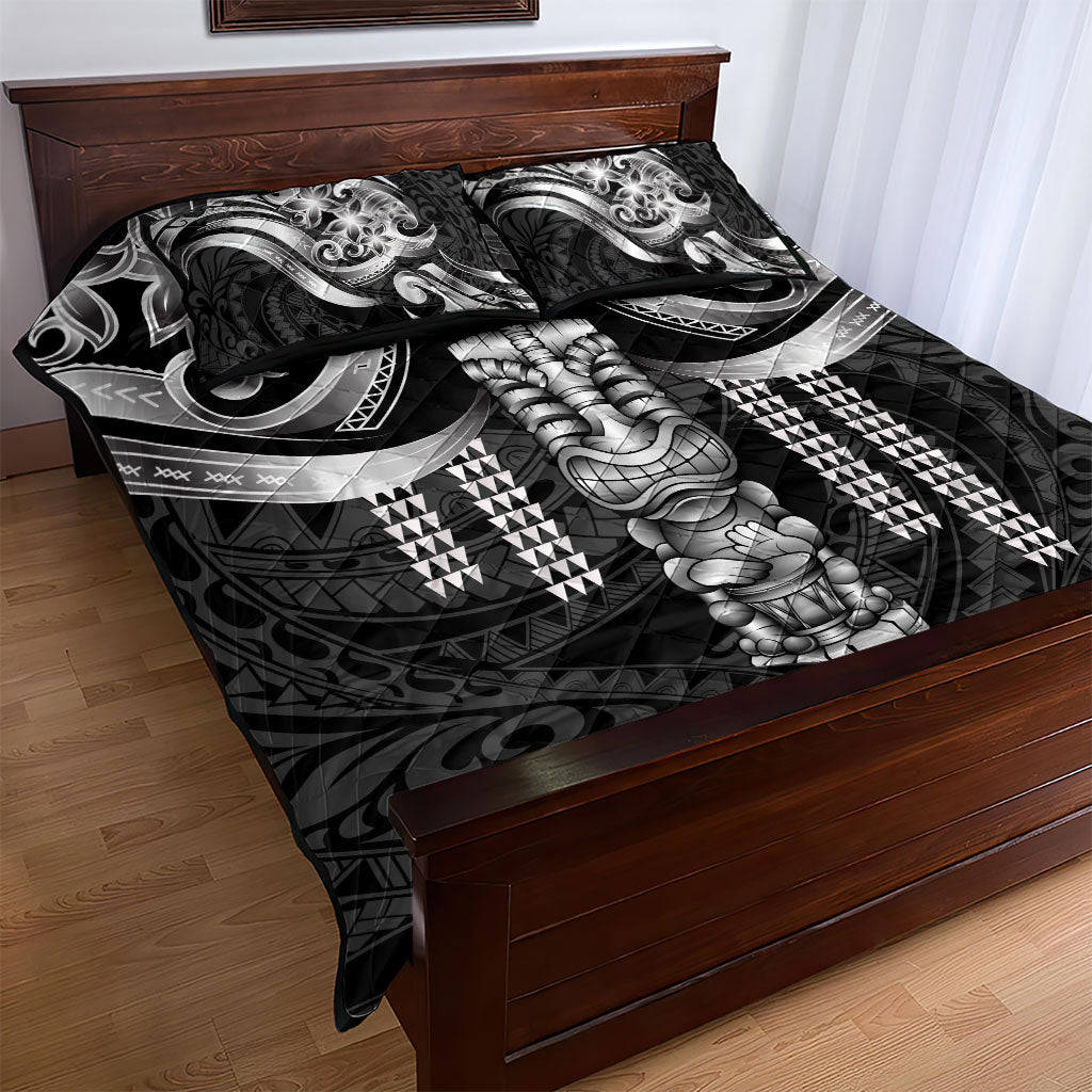Tiki Drum Hawaii Quilt Bed Set Hawaiian Kakau Tattoo Style