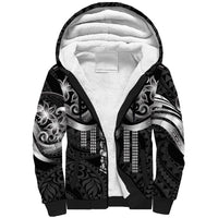 Tiki Drum Hawaii Sherpa Hoodie Hawaiian Kakau Tattoo Style