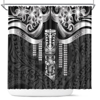 Tiki Drum Hawaii Shower Curtain Hawaiian Kakau Tattoo Style