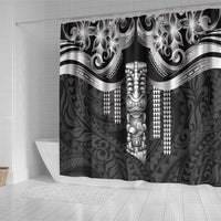 Tiki Drum Hawaii Shower Curtain Hawaiian Kakau Tattoo Style