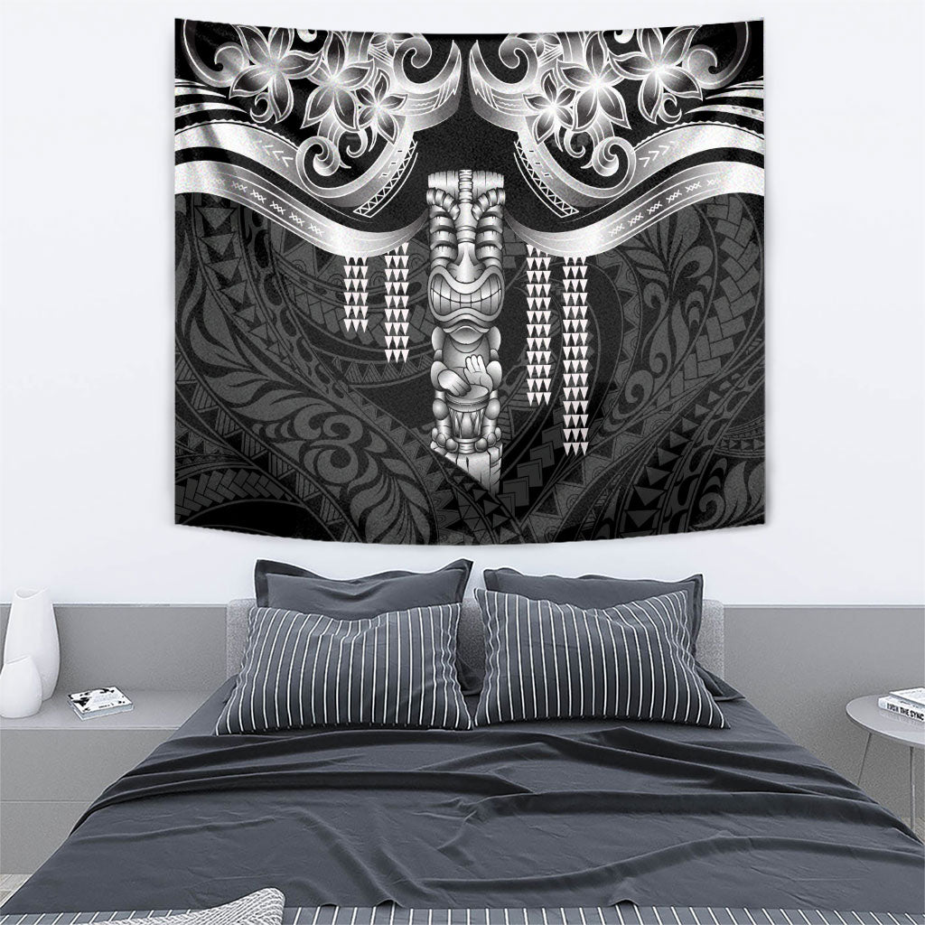 Tiki Drum Hawaii Tapestry Hawaiian Kakau Tattoo Style