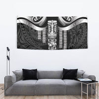 Tiki Drum Hawaii Tapestry Hawaiian Kakau Tattoo Style