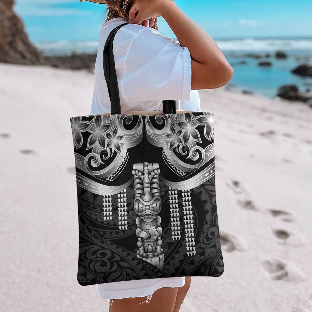 Tiki Drum Hawaii Tote Bag Hawaiian Kakau Tattoo Style
