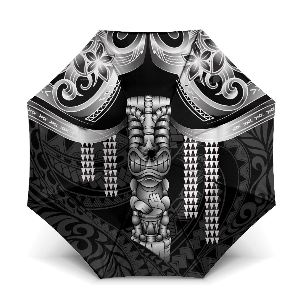 Tiki Drum Hawaii Umbrella Hawaiian Kakau Tattoo Style