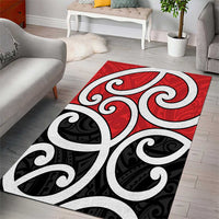 New Zealand Area Rug Maori Koru Tino Rangatiratanga Color - Polynesian Pride