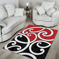 New Zealand Area Rug Maori Koru Tino Rangatiratanga Color - Polynesian Pride