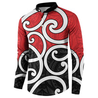 New Zealand Button Sweatshirt Maori Koru Tino Rangatiratanga Color - Polynesian Pride