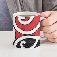 New Zealand Ceramic Mug Maori Koru Tino Rangatiratanga Color - Polynesian Pride