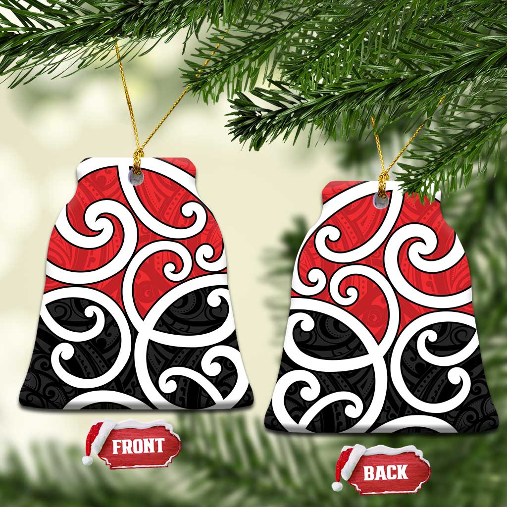 New Zealand Ceramic Ornament Maori Koru Tino Rangatiratanga Color - Polynesian Pride