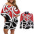 New Zealand Couples Matching Off Shoulder Short Dress and Long Sleeve Button Shirt Maori Koru Tino Rangatiratanga Color - Polynesian Pride