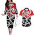 New Zealand Couples Matching Off The Shoulder Long Sleeve Dress and Hawaiian Shirt Maori Koru Tino Rangatiratanga Color - Polynesian Pride