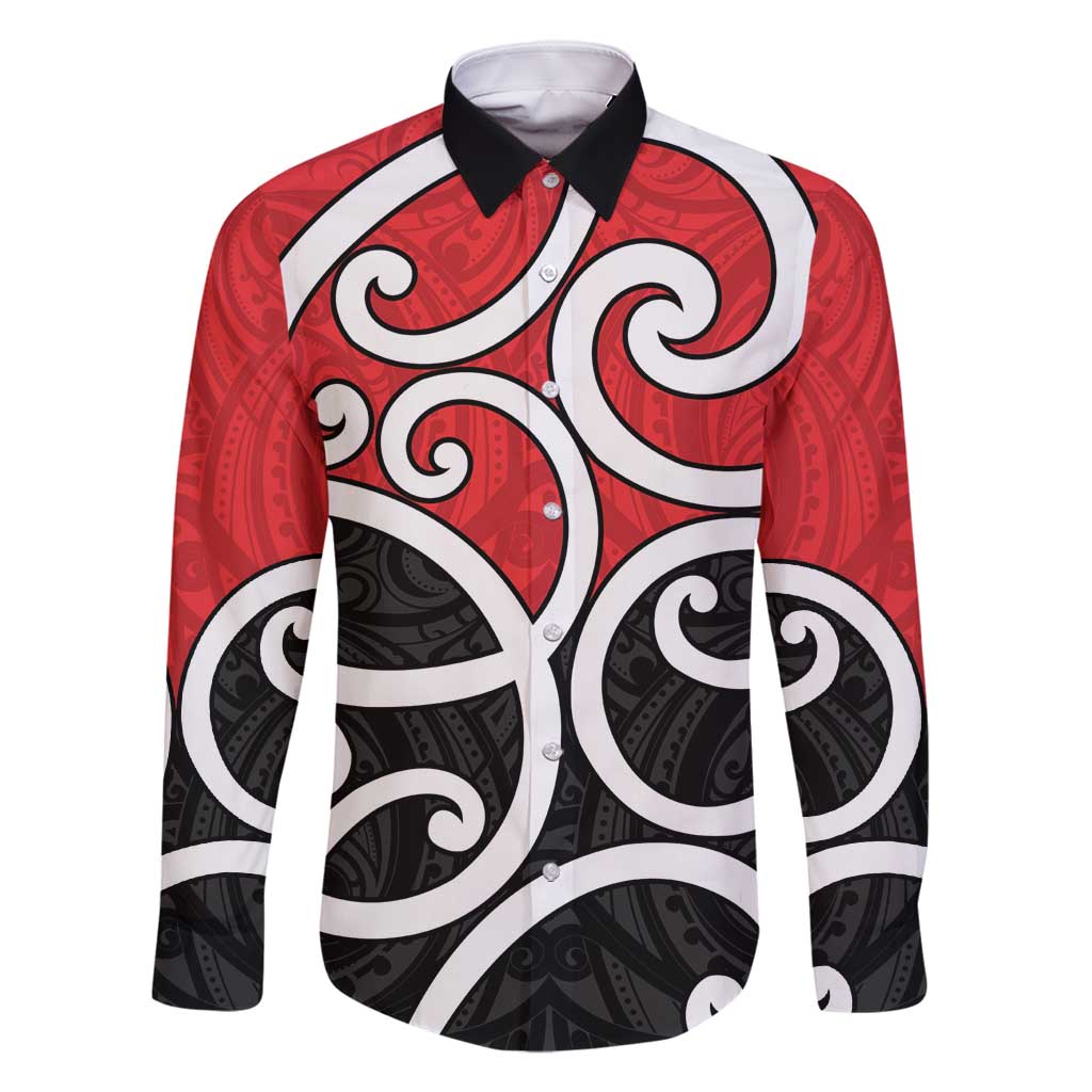 New Zealand Family Matching Off Shoulder Short Dress and Hawaiian Shirt Maori Koru Tino Rangatiratanga Color - Polynesian Pride