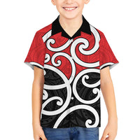 New Zealand Family Matching Off Shoulder Short Dress and Hawaiian Shirt Maori Koru Tino Rangatiratanga Color - Polynesian Pride