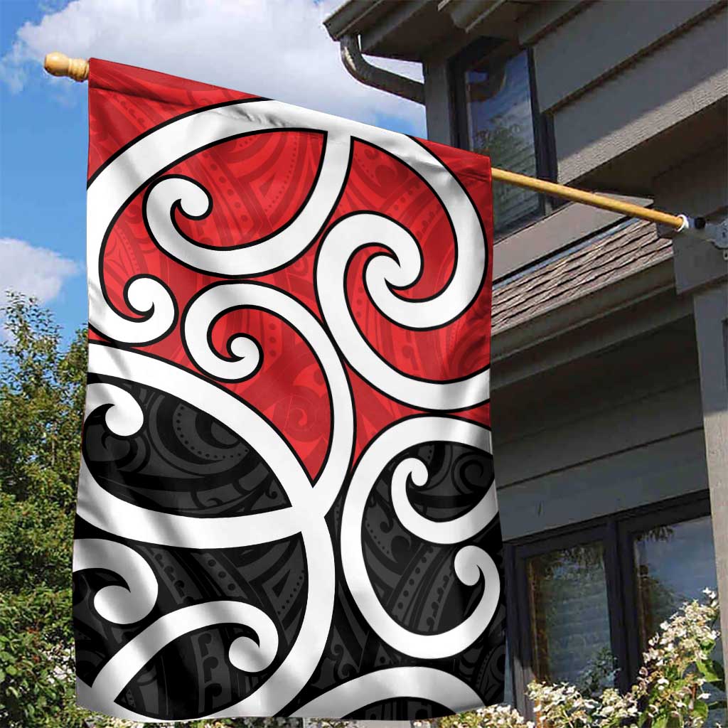 New Zealand Garden Flag Maori Koru Tino Rangatiratanga Color - Polynesian Pride