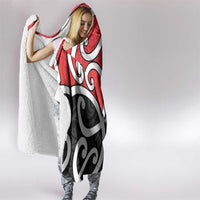 New Zealand Hooded Blanket Maori Koru Tino Rangatiratanga Color - Polynesian Pride