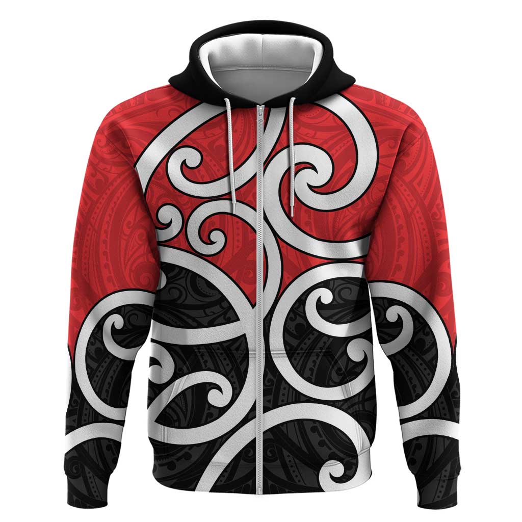 New Zealand Hoodie Maori Koru Tino Rangatiratanga Color - Polynesian Pride