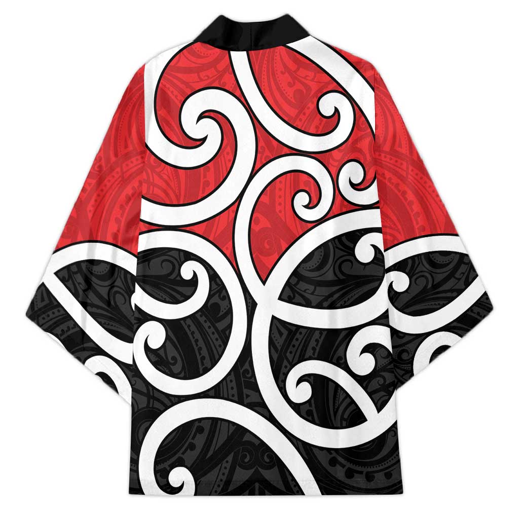 New Zealand Kimono Maori Koru Tino Rangatiratanga Color - Polynesian Pride