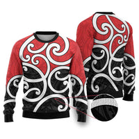 New Zealand Ugly Christmas Sweater Maori Koru Tino Rangatiratanga Color - Polynesian Pride