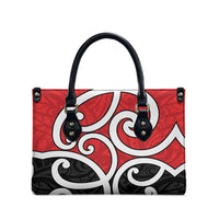 New Zealand Leather Bag Maori Koru Tino Rangatiratanga Color - Polynesian Pride