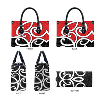 New Zealand Leather Bag Maori Koru Tino Rangatiratanga Color - Polynesian Pride