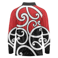 New Zealand Long Sleeve Polo Shirt Maori Koru Tino Rangatiratanga Color - Polynesian Pride