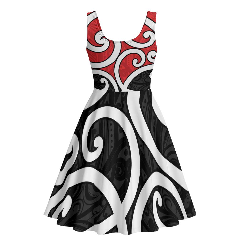 New Zealand Midi Dress Maori Koru Tino Rangatiratanga Color - Polynesian Pride