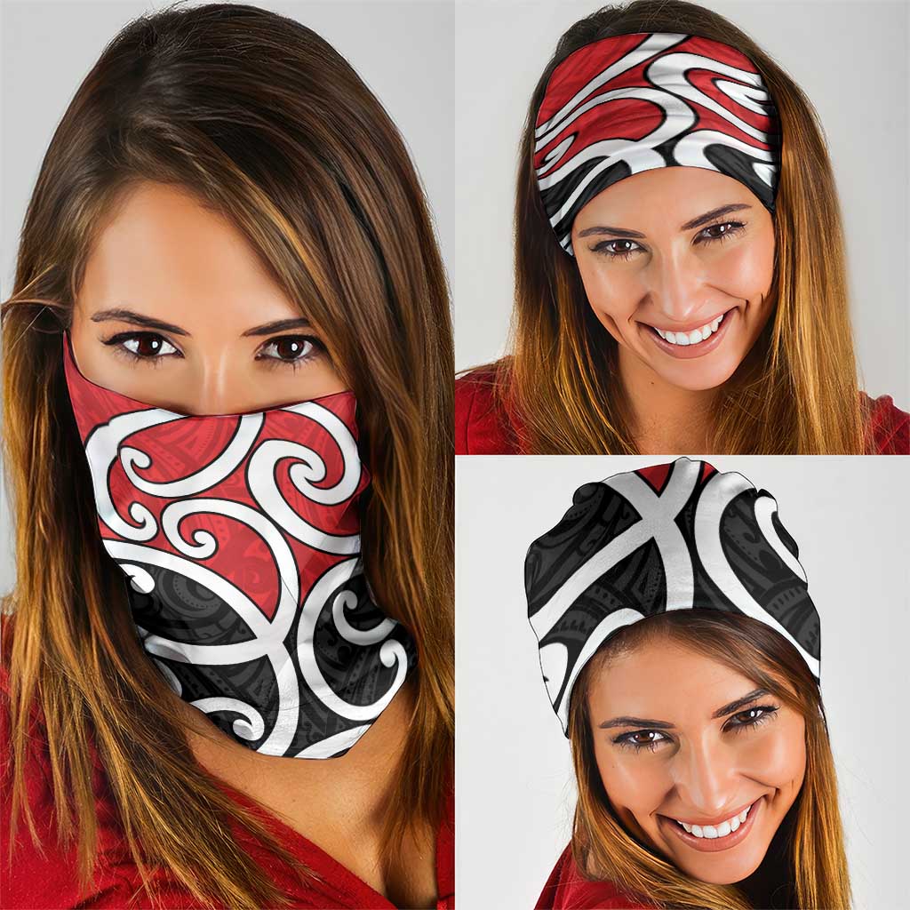 New Zealand Neck Gaiter Maori Koru Tino Rangatiratanga Color - Polynesian Pride
