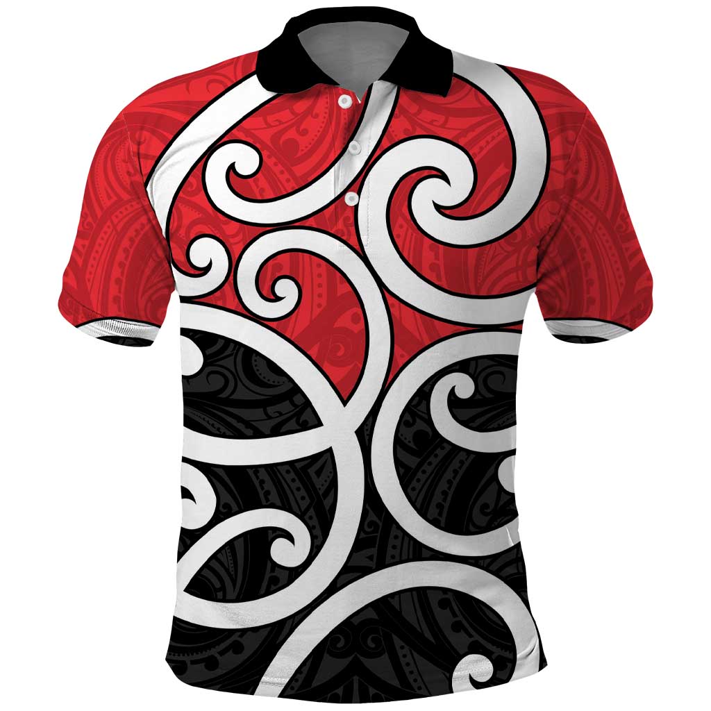 New Zealand Polo Shirt Maori Koru Tino Rangatiratanga Color - Polynesian Pride