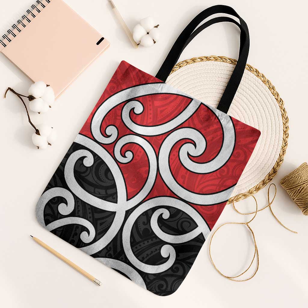 New Zealand Tote Bag Maori Koru Tino Rangatiratanga Color - Polynesian Pride