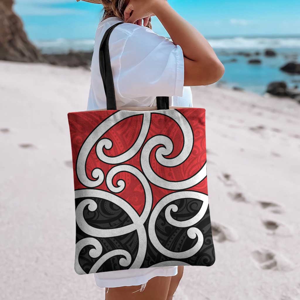 New Zealand Tote Bag Maori Koru Tino Rangatiratanga Color - Polynesian Pride