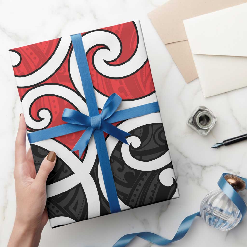 New Zealand Wrapping Paper Maori Koru Tino Rangatiratanga Color - Polynesian Pride