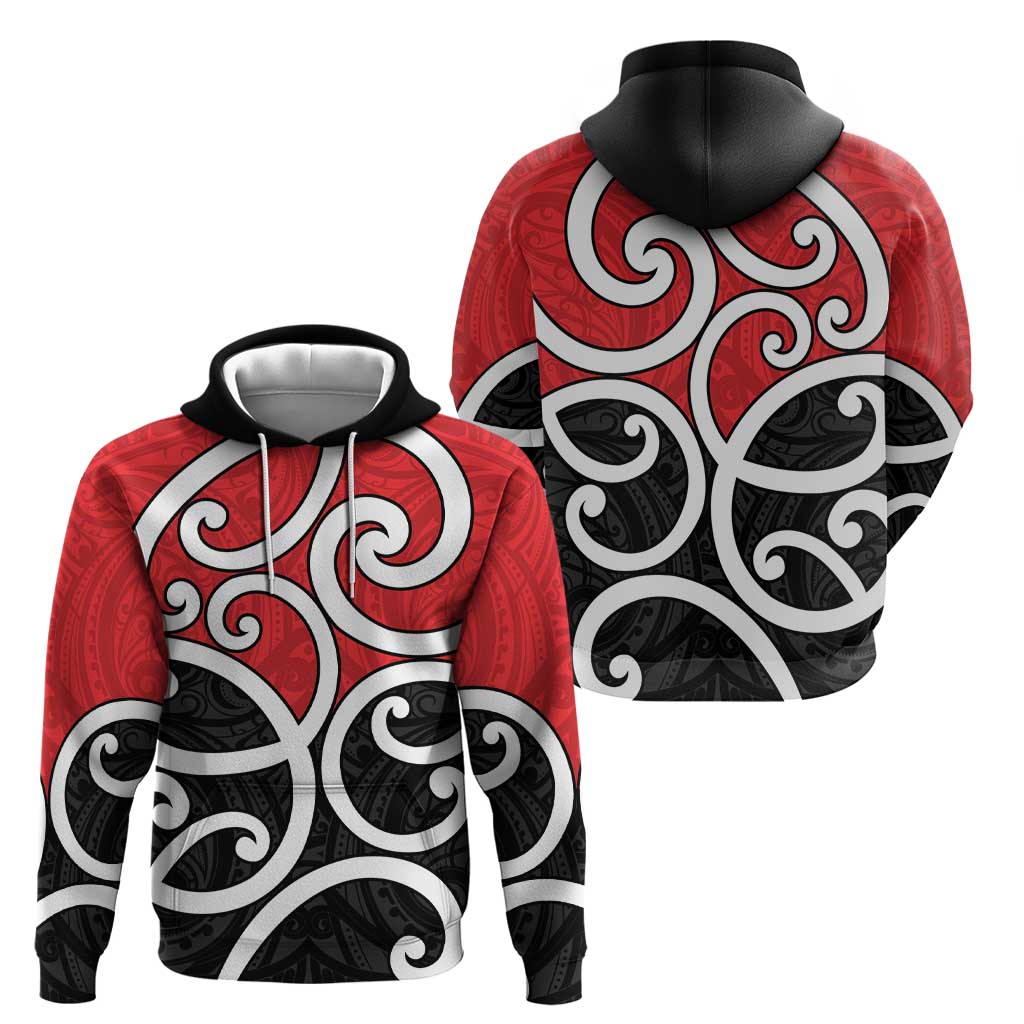 New Zealand Zip Hoodie Maori Koru Tino Rangatiratanga Color - Polynesian Pride