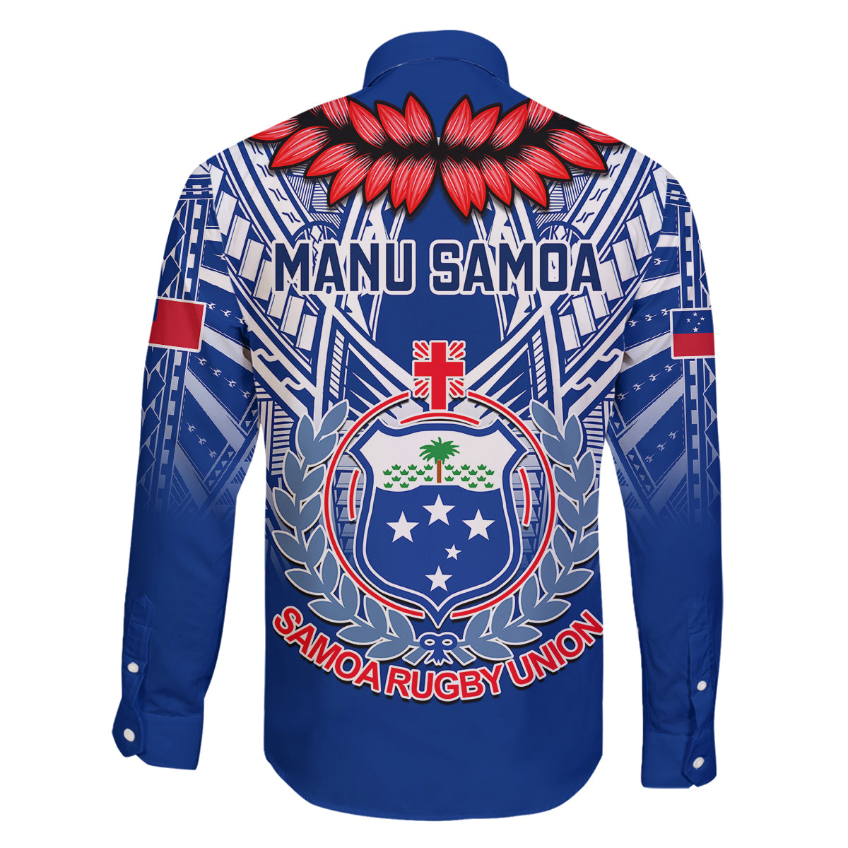 Samoa Rugby Family Matching Puletasi Dress and Hawaiian Shirt 2023 Go Manu Samoa With Ula Fala Style LT14 - Polynesian Pride