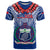 Samoa Rugby T Shirt 2023 Go Manu Samoa With Ula Fala Style LT14 Blue - Polynesian Pride