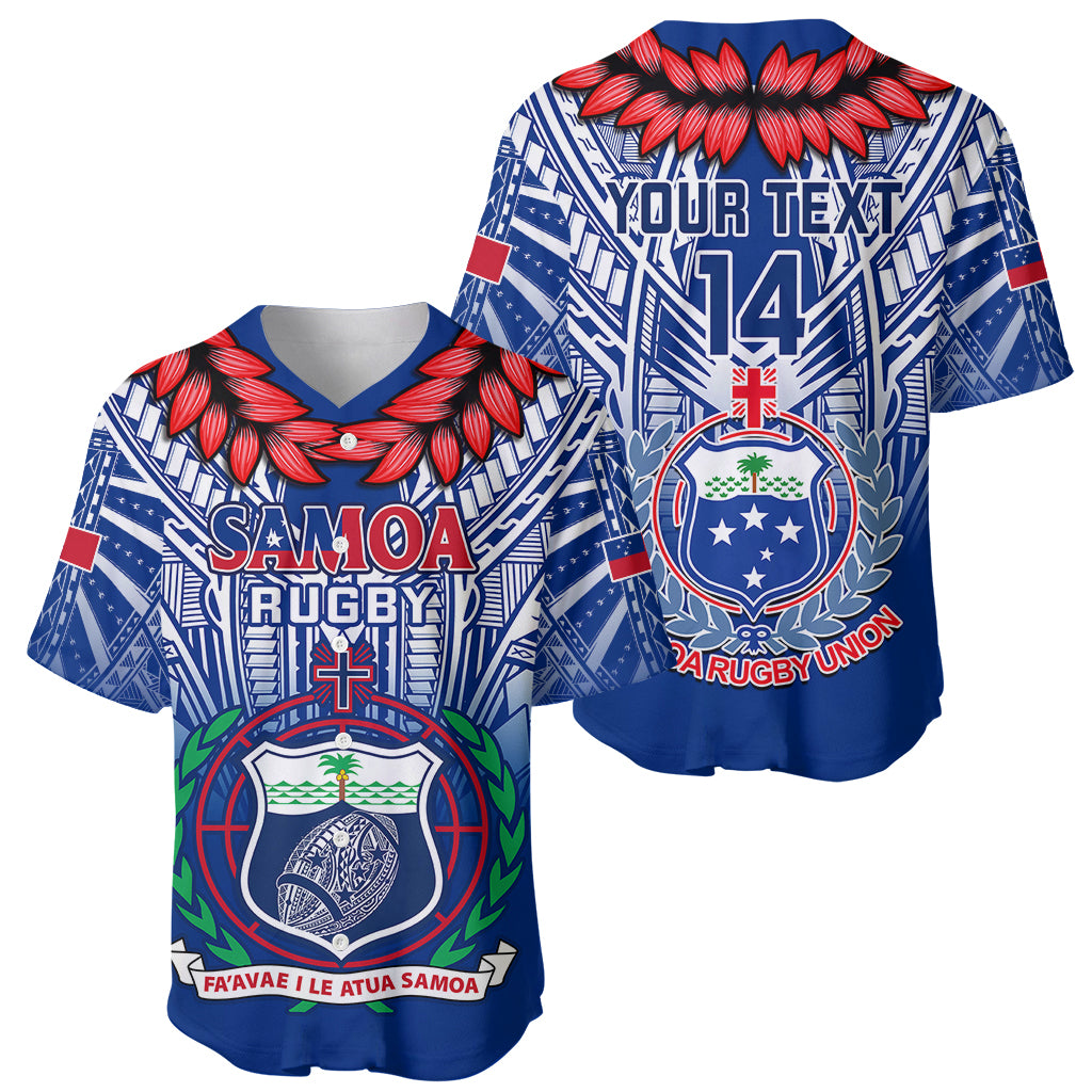 Custom Samoa Rugby Baseball Jersey 2023 Go Manu Samoa With Ula Fala Style LT14 - Polynesian Pride