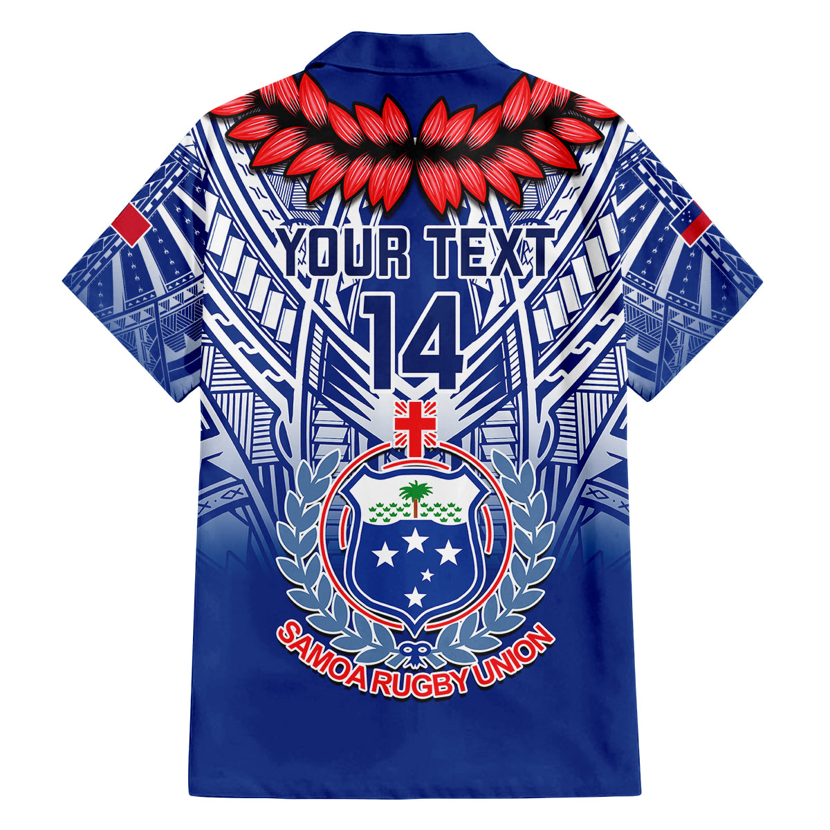 Custom Samoa Rugby Kid Hawaiian Shirt 2023 Go Manu Samoa With Ula Fala Style LT14 - Polynesian Pride