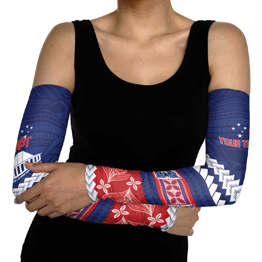 Personalised FAST Samoa Siapo Arm Sleeves Teuila Flowers Samoan Pattern - Polynesian Pride