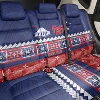 Personalised FAST Samoa Siapo Back Car Seat Cover Teuila Flowers Samoan Pattern - Polynesian Pride