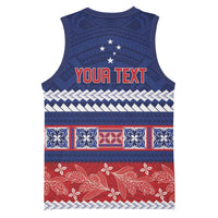 Personalised FAST Samoa Siapo Basketball Jersey Teuila Flowers Samoan Pattern - Polynesian Pride