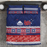 Personalised FAST Samoa Siapo Bedding Set Teuila Flowers Samoan Pattern - Polynesian Pride