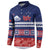 Personalised FAST Samoa Siapo Button Sweatshirt Teuila Flowers Samoan Pattern - Polynesian Pride